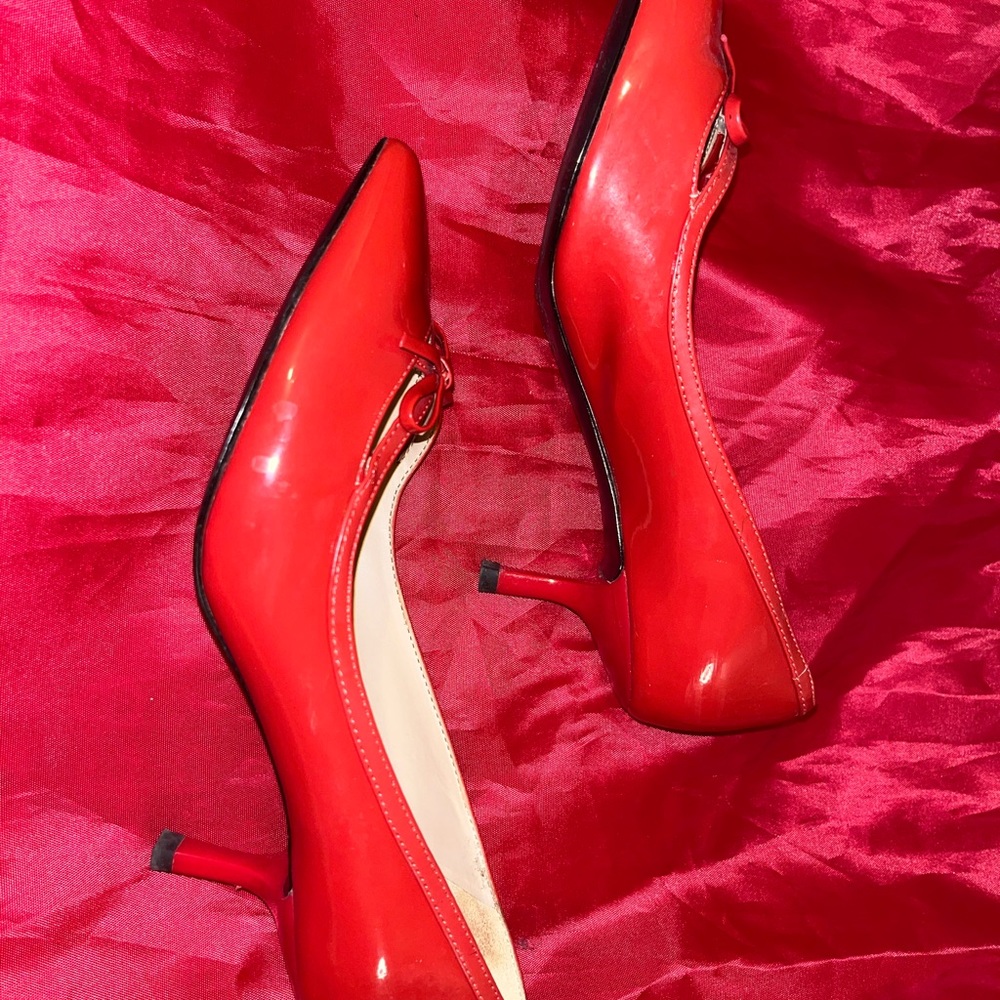 Size 4.5 US or 35 EU• RED/PINK with Heart 👠👡 HEELS• - Picture 8 of 11